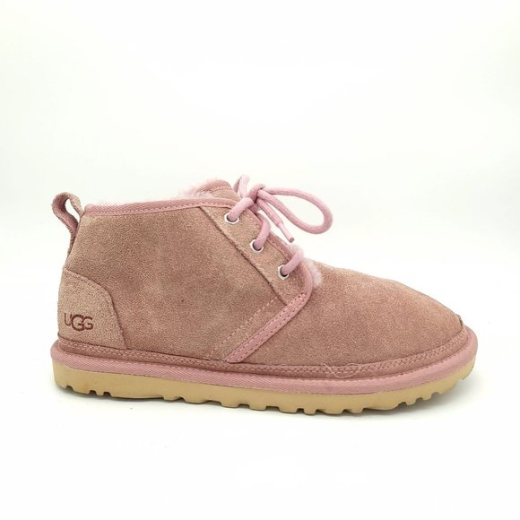 UGG Shoes - NEW UGG Boot Neumel Short Lace Up Pink Suede Women's 8 MSRP $140
